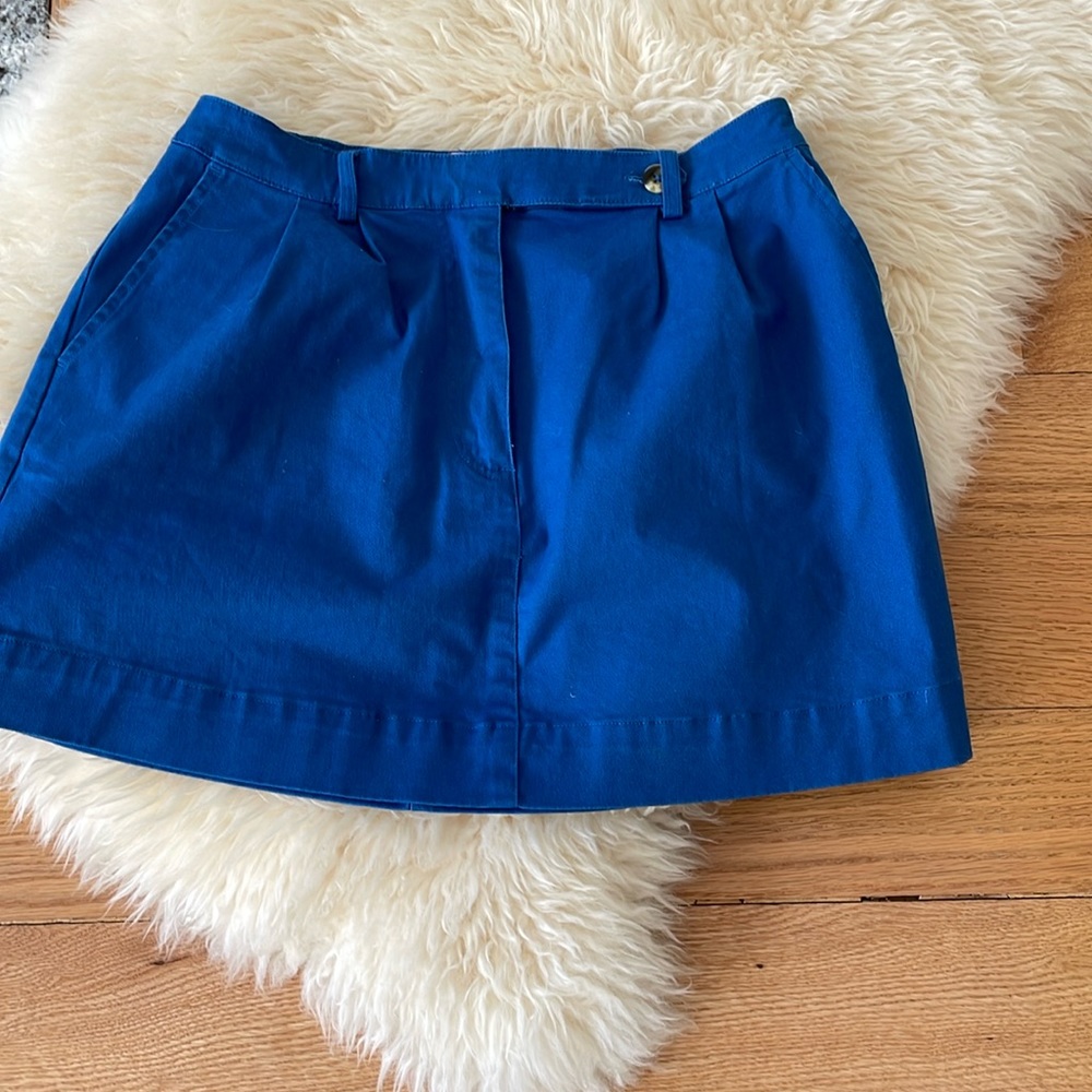 BDG Urban Outfitters Chino Mini Pencil Khaki Blue Pleated Skirt Size Medium